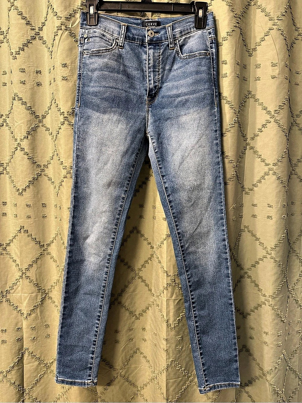 Curve Appeal High Rise Essential Skinny Jeans Blue Size 2/26  3 A03